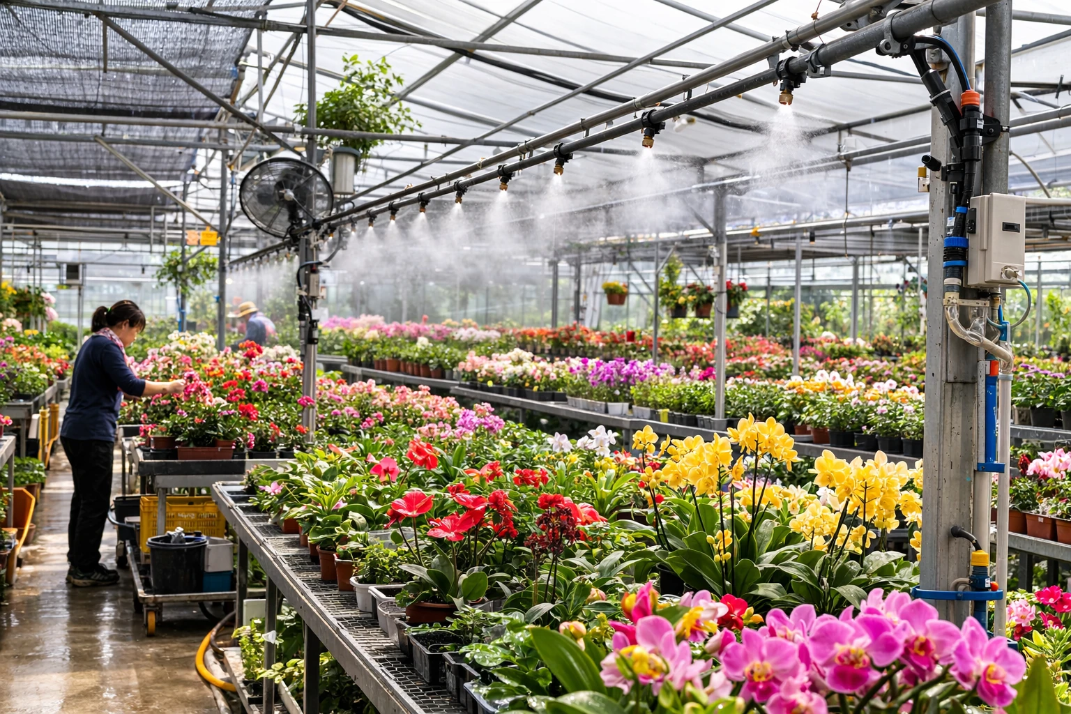 花卉溫室加濕