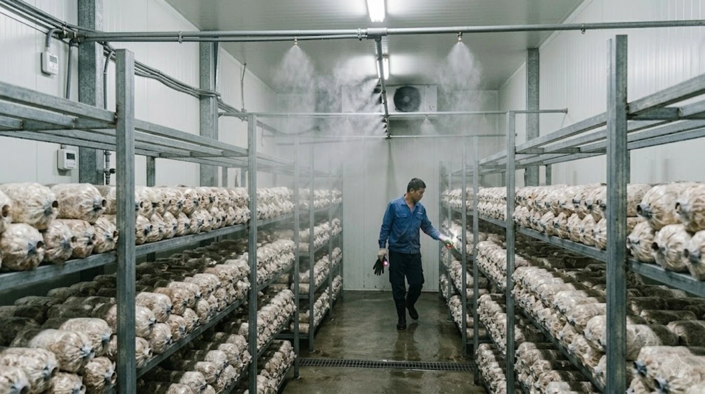 蘑菇培養室加濕