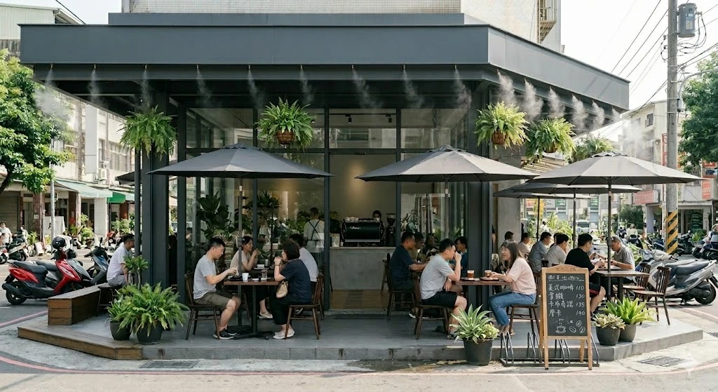 戶外咖啡廳降溫