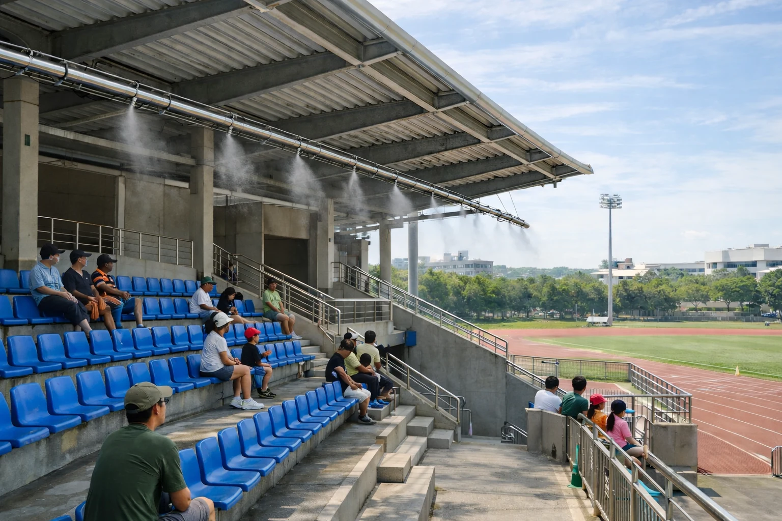 球場看台區降溫